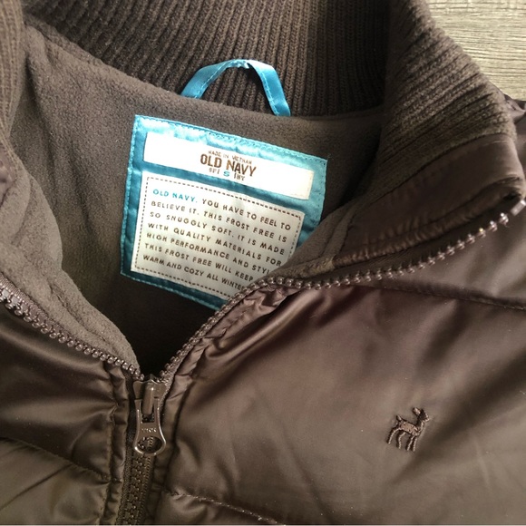 Old Navy Brown Down Feather Puffer Jacket - Picture 7 of 7